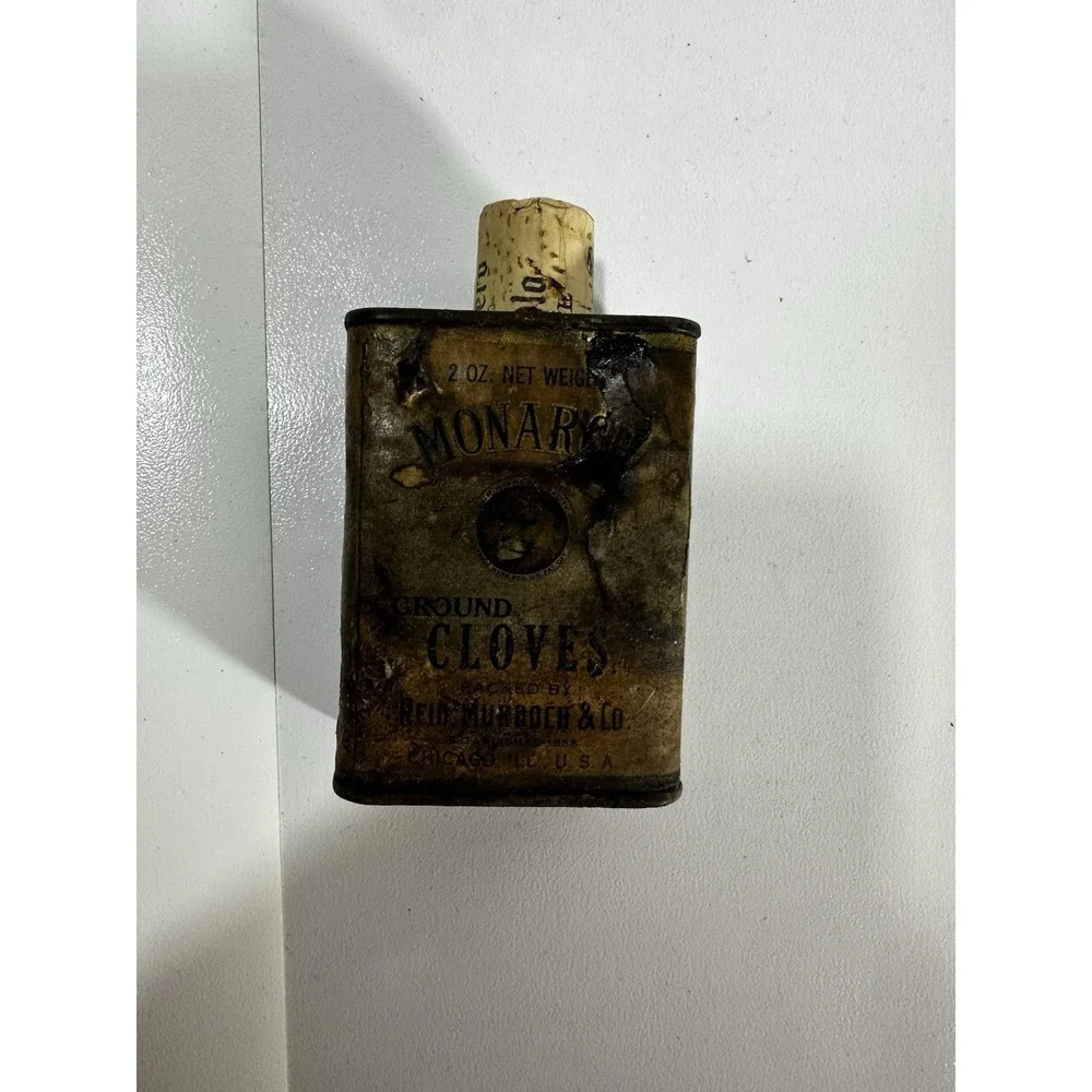 Vintage Monarch Ground Cloves Spice‎ Tin, Reid Murdoch Co. Chicago,  Est.  1859